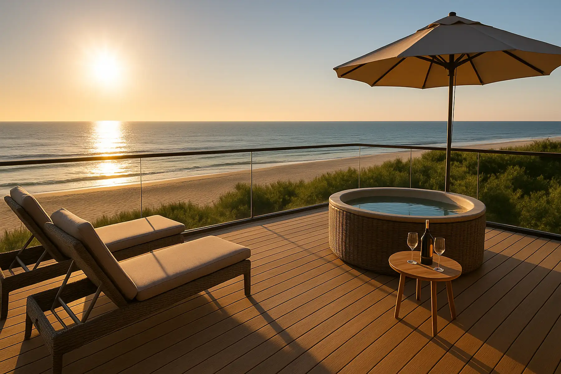 apartament z basenem nad morzem