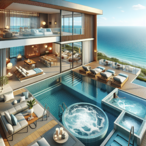 Ciesz się relaksem: Apartament z basenem nad morzem i luksusowym SPA z sauną oraz jacuzzi na idealny wypad